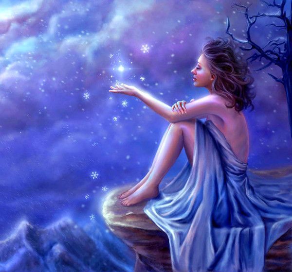 Femme brune - Neige et Divinations